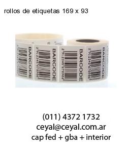 rollos de etiquetas 169 x 93