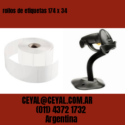 rollos de etiquetas 174 x 34