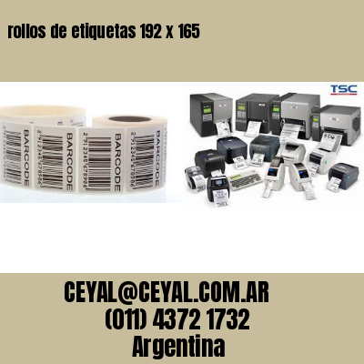 rollos de etiquetas 192 x 165