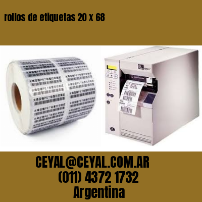 rollos de etiquetas 20 x 68