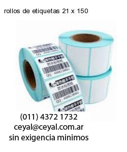rollos de etiquetas 21 x 150