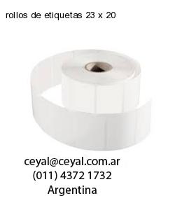 rollos de etiquetas 23 x 20