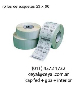 rollos de etiquetas 23 x 60