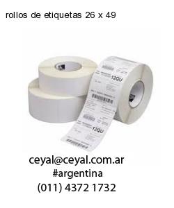 rollos de etiquetas 26 x 49