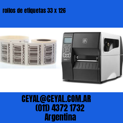 rollos de etiquetas 33 x 126