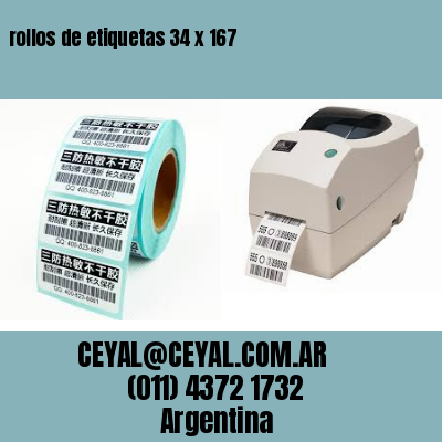 rollos de etiquetas 34 x 167