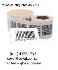 rollos de etiquetas 36 x 198