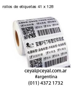 rollos de etiquetas 41 x 128
