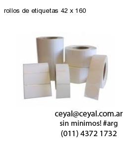 rollos de etiquetas 42 x 160