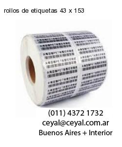 rollos de etiquetas 43 x 153