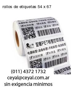 rollos de etiquetas 54 x 67