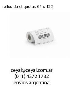 rollos de etiquetas 64 x 132