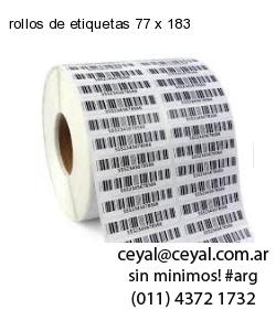 rollos de etiquetas 77 x 183