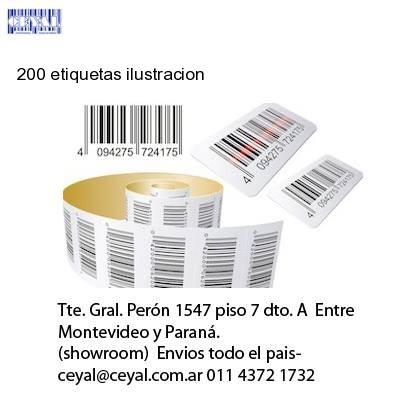 200 etiquetas ilustracion