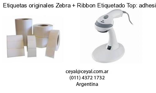 Etiquetas originales Zebra   Ribbon Etiquetado Top: adhesivo   ribbo