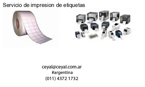 Servicio de impresion de etiquetas