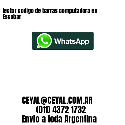 lector codigo de barras computadora en Escobar