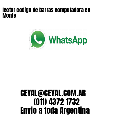 lector codigo de barras computadora en Monte