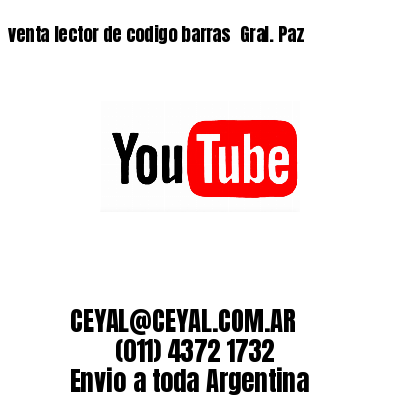 venta lector de codigo barras 	Gral. Paz