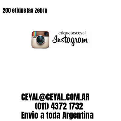 200 etiquetas zebra
