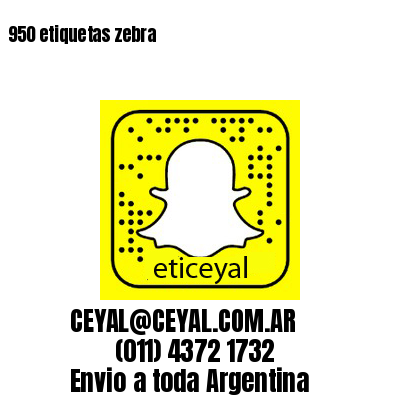 950 etiquetas zebra