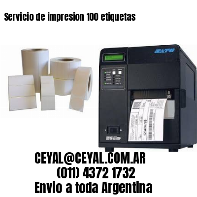 Servicio de impresion 100 etiquetas