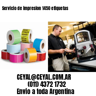 Servicio de impresion 1450 etiquetas