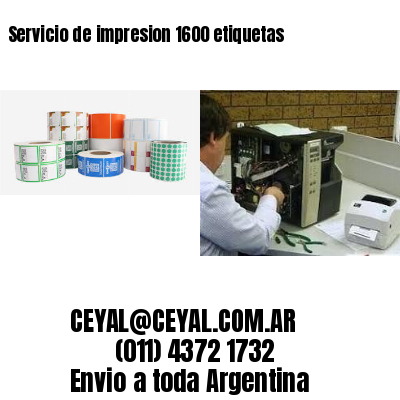 Servicio de impresion 1600 etiquetas