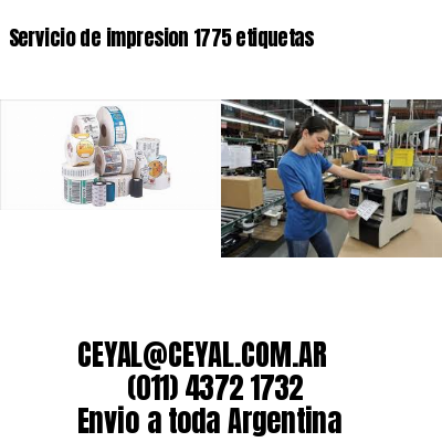 Servicio de impresion 1775 etiquetas