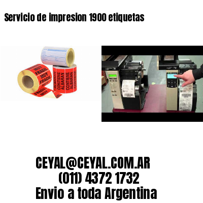 Servicio de impresion 1900 etiquetas