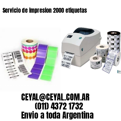 Servicio de impresion 2000 etiquetas