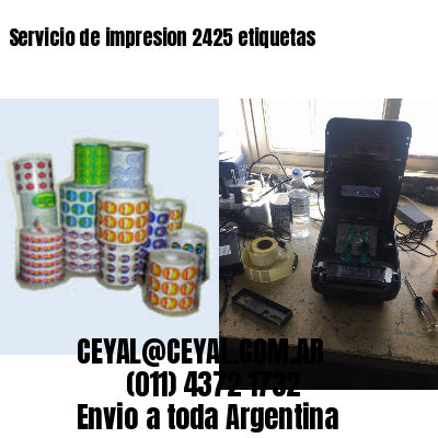 Servicio de impresion 2425 etiquetas