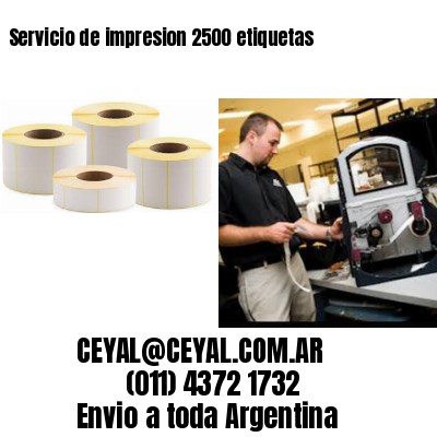 Servicio de impresion 2500 etiquetas