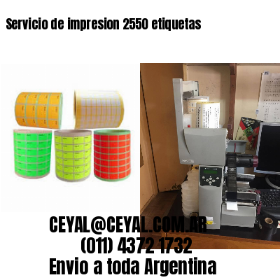 Servicio de impresion 2550 etiquetas