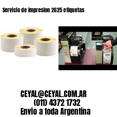 Servicio de impresion 2625 etiquetas