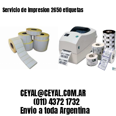 Servicio de impresion 2650 etiquetas