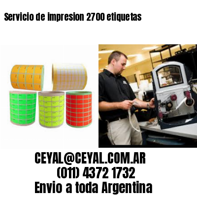 Servicio de impresion 2700 etiquetas
