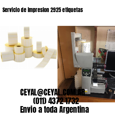 Servicio de impresion 2925 etiquetas
