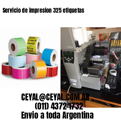 Servicio de impresion 325 etiquetas