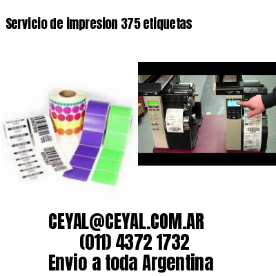 Servicio de impresion 375 etiquetas