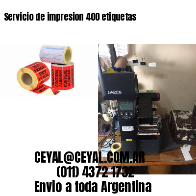 Servicio de impresion 400 etiquetas