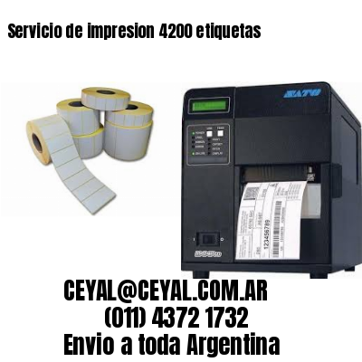 Servicio de impresion 4200 etiquetas