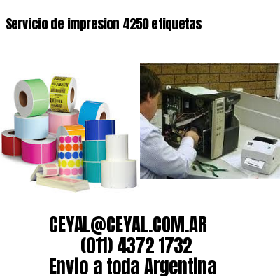 Servicio de impresion 4250 etiquetas