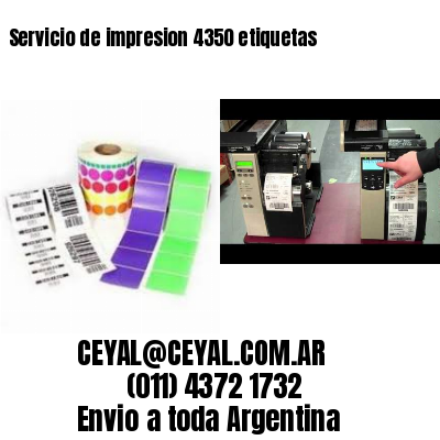 Servicio de impresion 4350 etiquetas