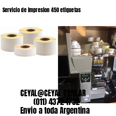 Servicio de impresion 450 etiquetas