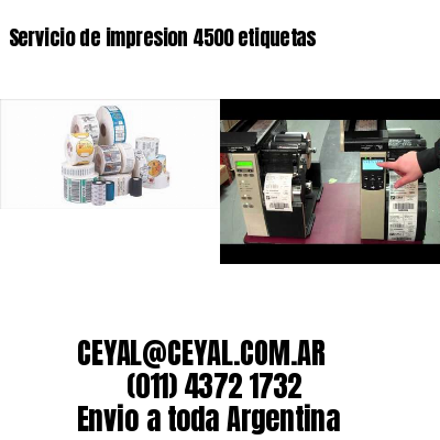 Servicio de impresion 4500 etiquetas