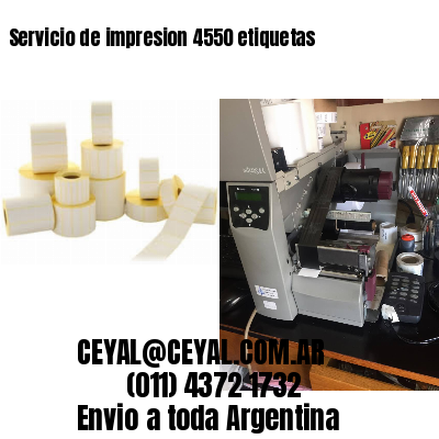 Servicio de impresion 4550 etiquetas