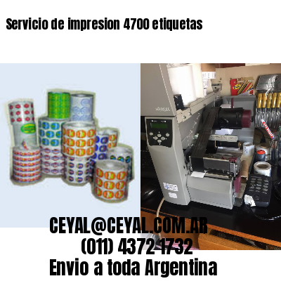 Servicio de impresion 4700 etiquetas