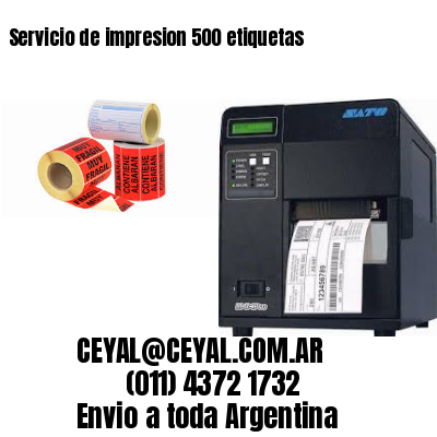 Servicio de impresion 500 etiquetas