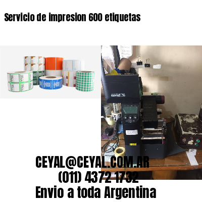 Servicio de impresion 600 etiquetas